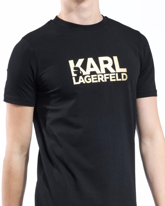 26FW 칼라거펠트 반팔 티셔츠 755087 554235 160 NERO ORO - KARL LAGERFELD