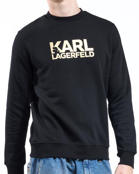 26SS 칼라거펠트 긴팔 티셔츠 705091 554917 160 NERO ORO - KARL LAGERFELD