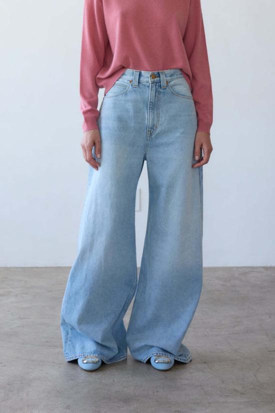  제이미 할러 스트레이트 팬츠 배기 진 아이스 인디고