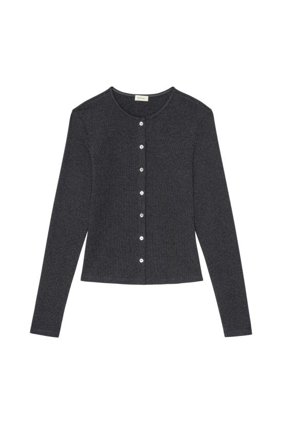  도니 가디건 . 베이비 립  차콜 그레이