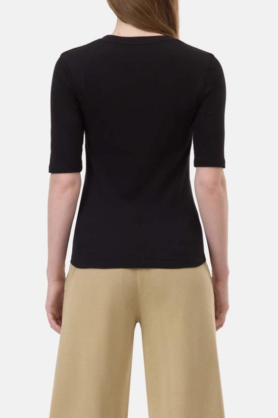  클로즈드 긴팔 티셔츠 크루 SS 티셔츠 블랙 - CLOSED