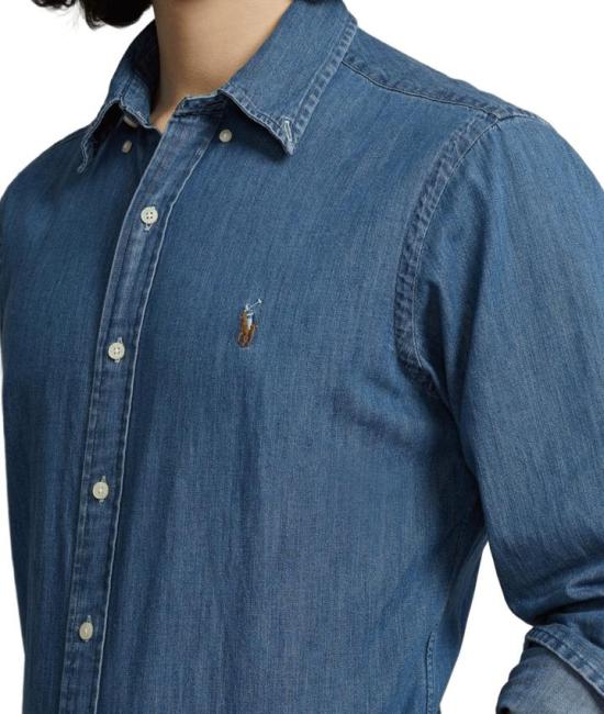 25FW 폴로 랄프로렌  포니로고 자수 데님 셔츠 포니로고 자수 데님  710792043 001 DENIM - POLO RALPH LAUREN