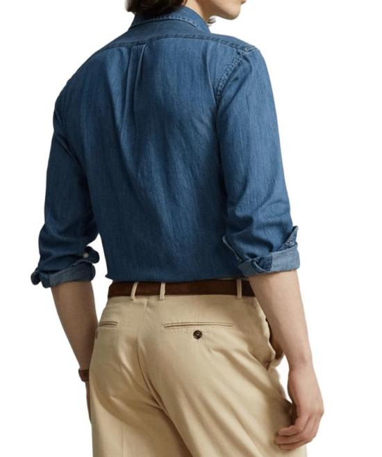 25FW 폴로 랄프로렌  포니로고 자수 데님 셔츠 포니로고 자수 데님  710792043 001 DENIM - POLO RALPH LAUREN