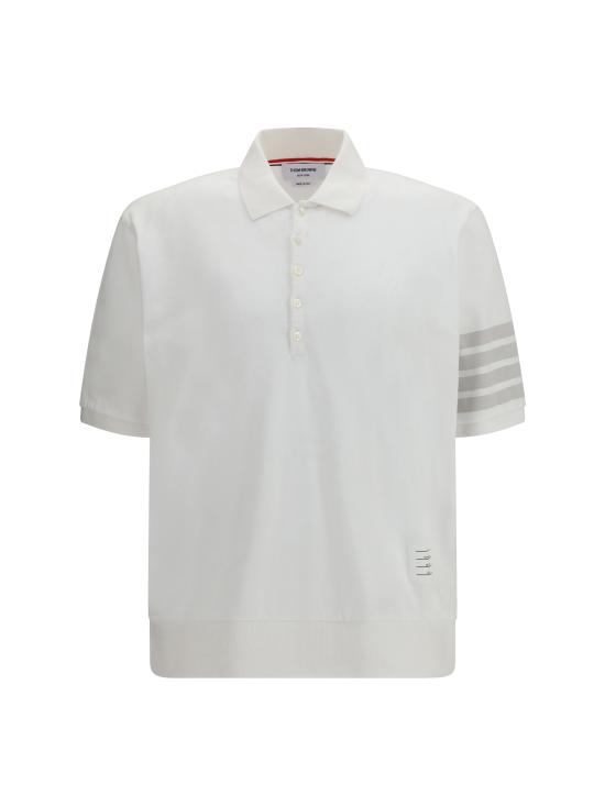 26SS 톰브라운 가먼트 오버다이드 저지 4바 폴로셔츠 MJP236AJ0253 100 WHITE