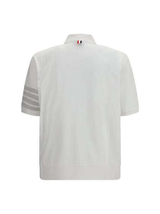26SS 톰브라운 가먼트 오버다이드 저지 4바 폴로셔츠 MJP236AJ0253 100 WHITE - THOM BROWNE