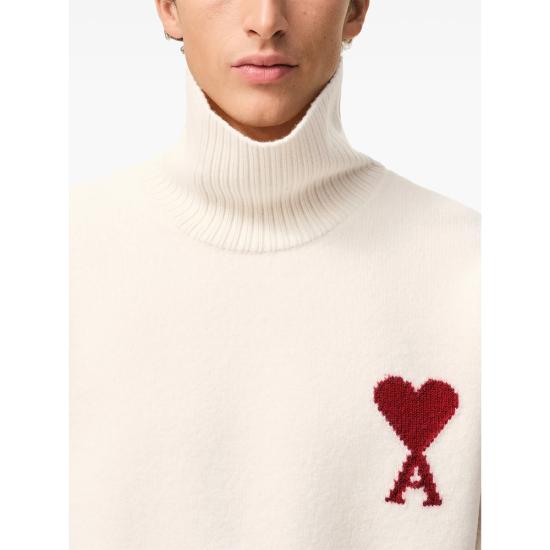 26SS 아미 ADC 터틀넥 스웨터 UKS839 018 154 NEUTRALS - AMI