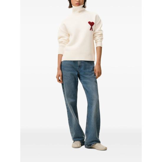 26SS 아미 ADC 터틀넥 스웨터 UKS839 018 154 NEUTRALS - AMI