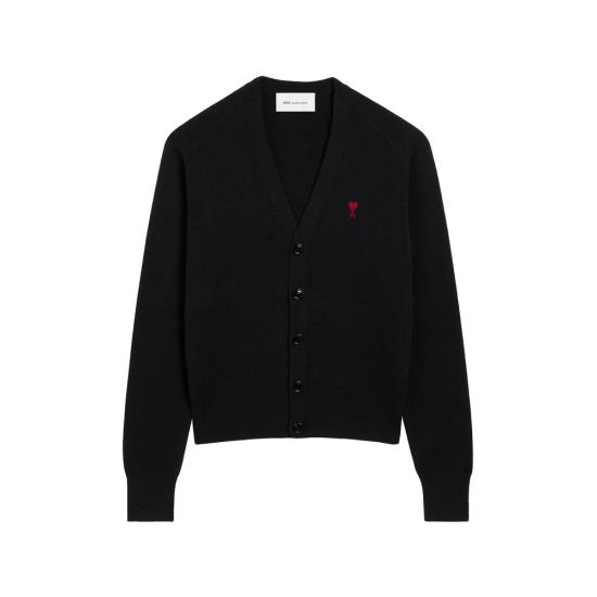 26SS 아미 ADC 울 V넥 가디건 HKC361 001 009 BLACK - AMI