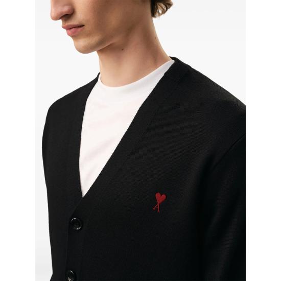 26SS 아미 ADC 울 V넥 가디건 HKC361 001 009 BLACK - AMI