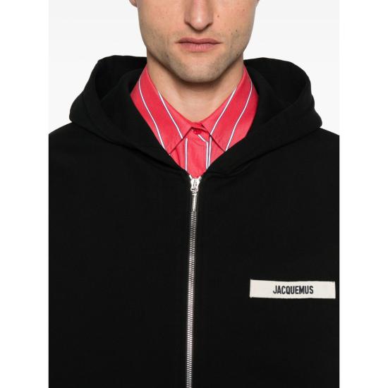 26SS 자크뮈스 그로그랭 후드 집업 HOM00257 AJ00126 990 BLACK - JACQUEMUS