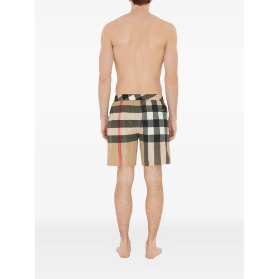 26SS 버버리 체크 스윔팬츠 8112682 GUILDES A7028 NEUTRALS BLACK - BURBERRY