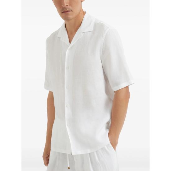 26SS 브루넬로 쿠치넬리 반팔 셔츠 MM6840615 C001 WHITE - BRUNELLO CUCINELLI