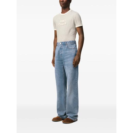 26SS 아미 데님 코튼 라지 핏 진 HTR450 DE0046 480 BLUE - AMI