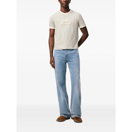 26SS 아미 데님 코튼 라지 핏 진 HTR450 DE0046 480 BLUE - AMI