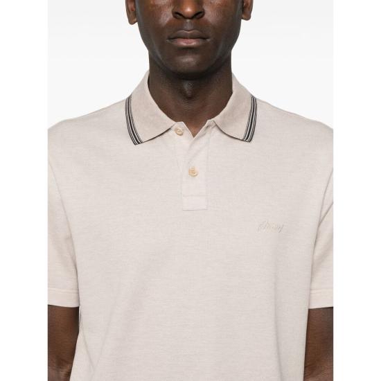 26SS 브리오니 폴로 티셔츠 UJTA0L PA627 9995 NEUTRALS - BRIONI