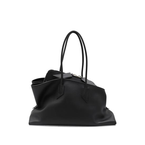 26SS 디 아티코 라 파세지아타 미디엄 탑 핸들 백 250WAH00054 LBT019AA 100 BLACK - THE ATTICO