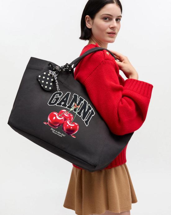 26SS 가니 미디엄 토트백 B2110038 252 Phantom - GANNI