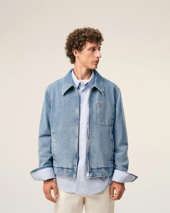 26SS 아미 자켓 HJK835DE0046 480 Bleu used - AMI