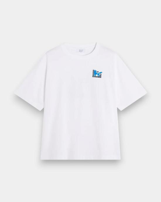 26SS 메종키츠네 갤러리 폭스 오버사이즈 티셔츠 QM00111KJ0119 P100