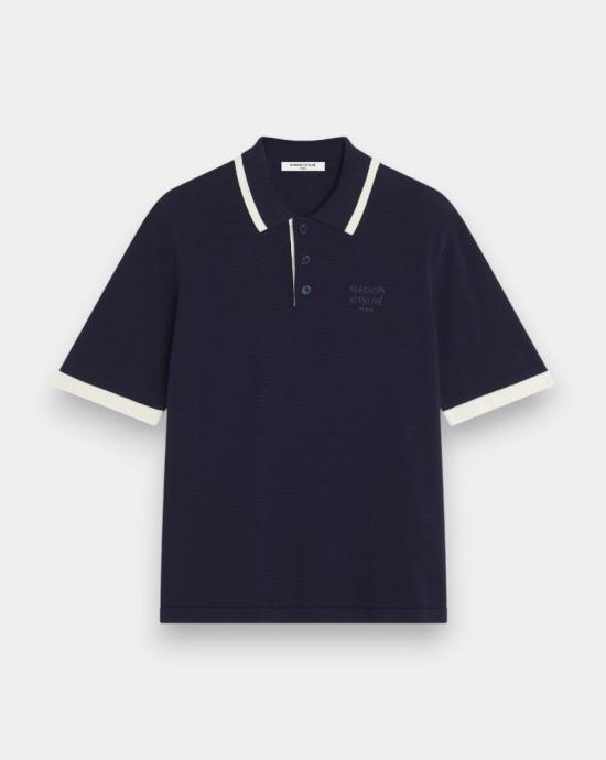 26SS 메종키츠네 코튼 니트 컴포트 폴로셔츠 QM00208KT1135 0413 Classic navy