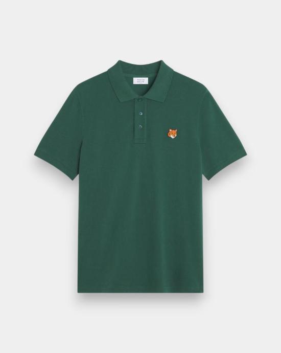 26SS 메종키츠네 폭스 헤드 레귤러 폴로 티셔츠 PM00209KP0002 P399 Green