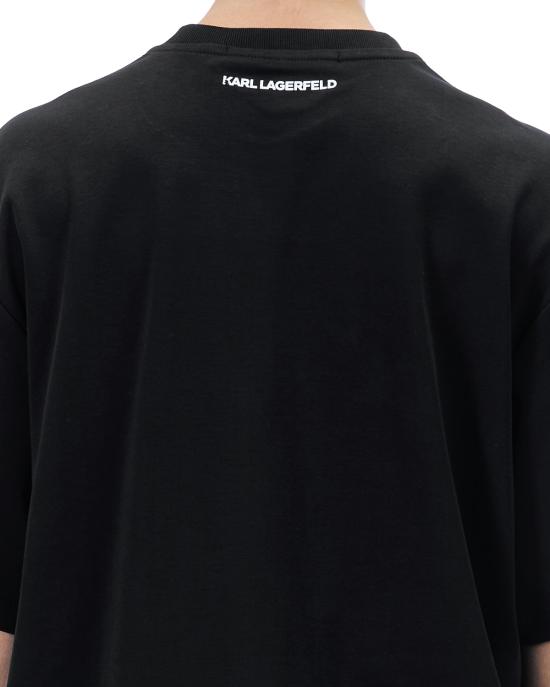 26SS 칼라거펠트 반팔 티셔츠 A4W17101 999 black NERO - KARL LAGERFELD