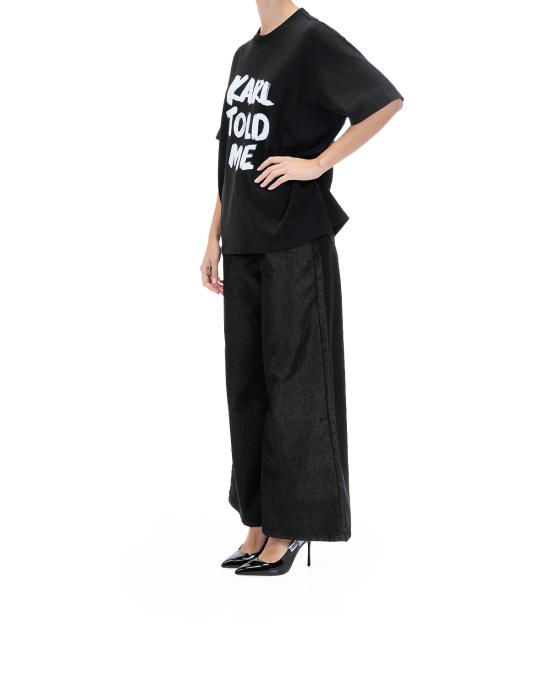 26SS 칼라거펠트 반팔 티셔츠 A4W17101 999 black NERO - KARL LAGERFELD