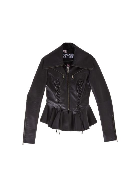 24FW 베르사체 가죽 자켓 77HAVP05 CP009 G89 black gold NERO