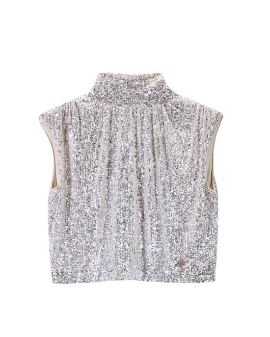 25FW 칼라거펠트 민소매 티셔츠 A4W17095 781 light gold ORO