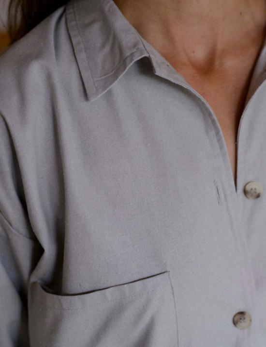  베이스레인지 셔츠 그린 오버셔츠 - BASERANGE