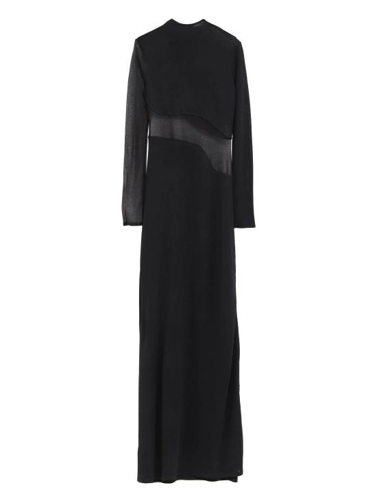 25FW 알라이아 미디 원피스 AA9R2801K061B 995 NOIR ALAIA
