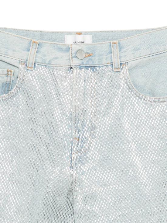 25FW 하이쿠레 데님 팬츠 HEW03330 DF180L0904 STAPLED BLUE - HAIKURE