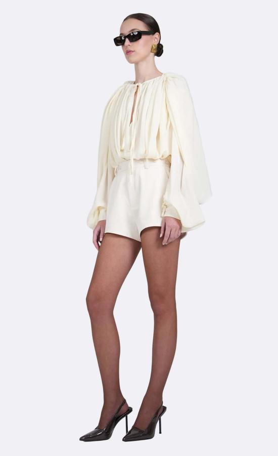  논살란트 레이블 블라우스 논샬런트 라벨 소피 탑 바닐라 - NONCHALANT LABEL