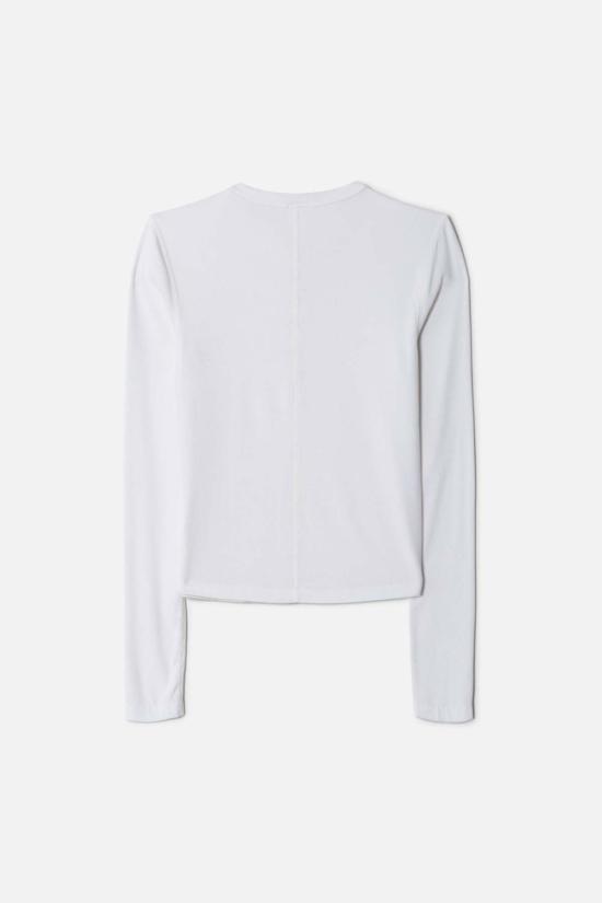  리던 긴팔 티셔츠 Re/Done 긴팔 골지 헨리넥 티셔츠 오프화이트 - RE/DONE