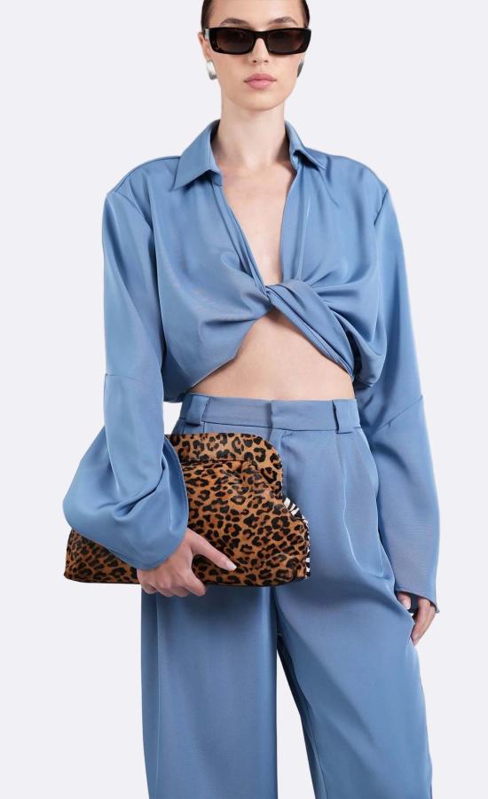  논살란트 레이블 민소매 티셔츠 무심한 라벨 루시아 탑 아주르