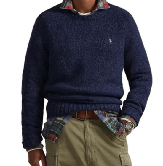 25FW 폴로 랄프로렌 긴팔 티셔츠 710982142 001 ANCIENT NAVY MARL - POLO RALPH LAUREN