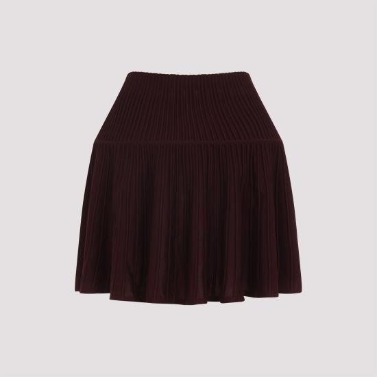 26SS 알라이아 숏 스커트 AA9J2462K137C 337 BURGUNDY