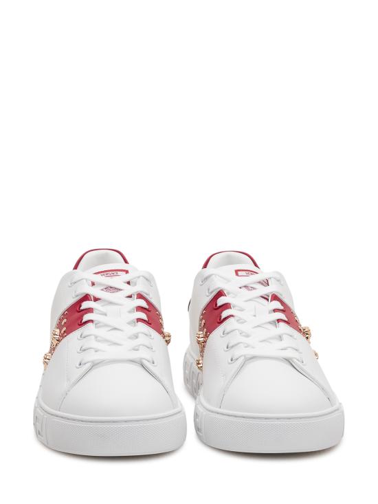26SS 베르사체 스니커즈 10144601A16590 2WR7V WHITE LIPSTICK RED VERSACE GOLD - VERSACE