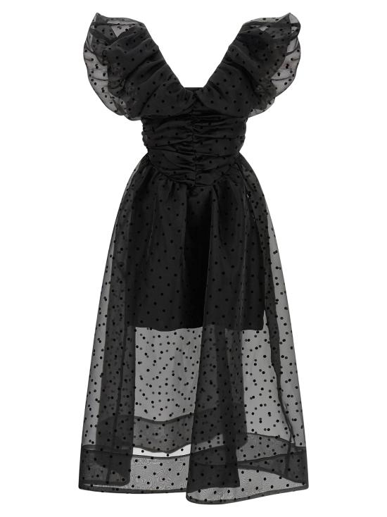 26SS 가니 미디 원피스 A1030107099 Black