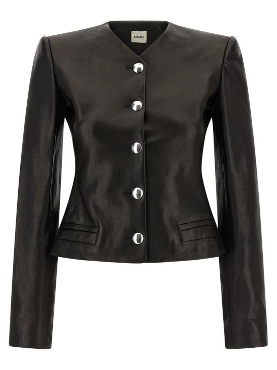 26SS 케이트 가죽 자켓 6215729200 Black