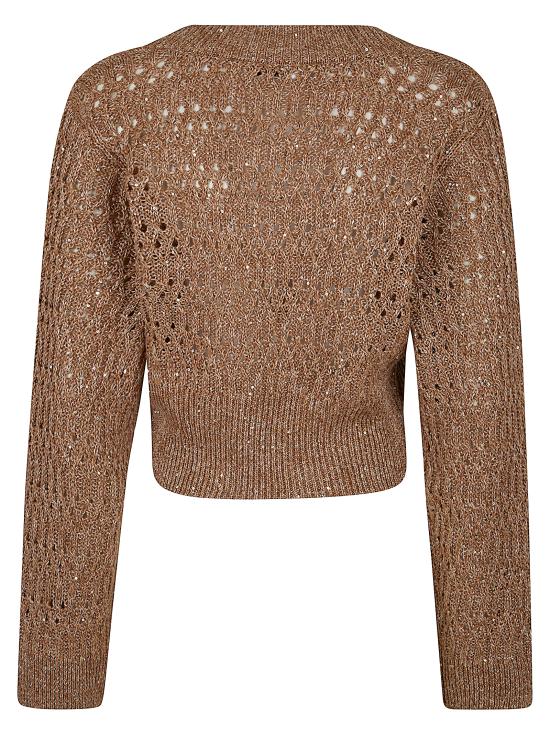 26SS 브루넬로 쿠치넬리 리넨 대즐링 브레이드 스웨터 MCO564702 C8585 BRUCIATO - BRUNELLO CUCINELLI