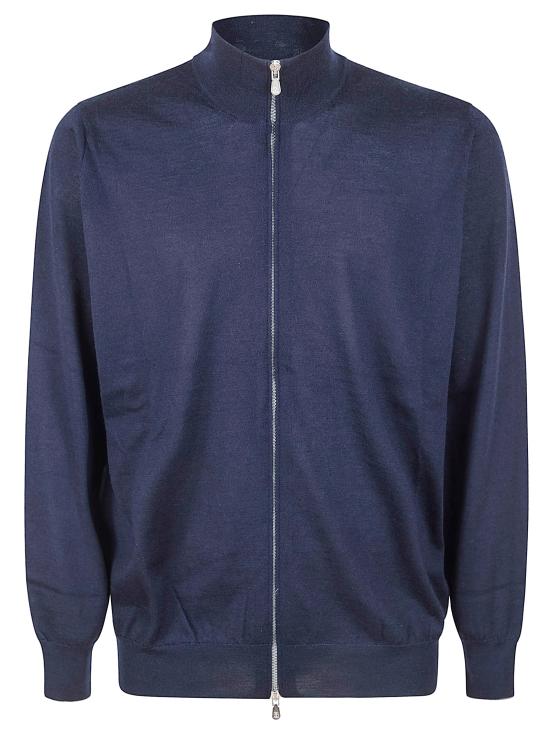 26SS 브루넬로 쿠치넬리 집업 니트 M2300106 CW425 NAVY GRIGIO SCURO