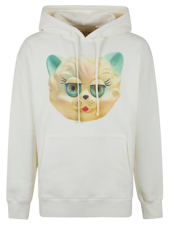 26SS 발렌티노 가라바니 후드 티셔츠 VMF28N BD1 A03 AVORIO