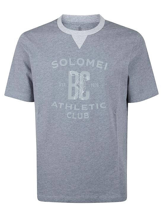 26SS 브루넬로 쿠치넬리 반팔 티셔츠 M0B131001G CIN84 GRIGIO MEDIO GRIGO CHIARO OFFWHITE