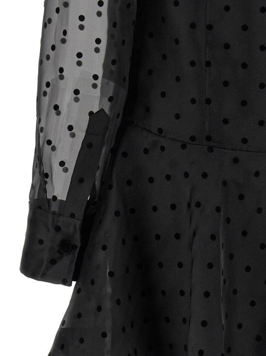 26SS 가니 오간자 서클 칼라 폴카 도트 미니 드레스 A1030179099 - GANNI