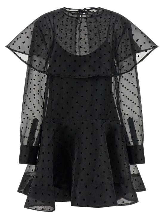 26SS 가니 오간자 서클 칼라 폴카 도트 미니 드레스 A1030179099