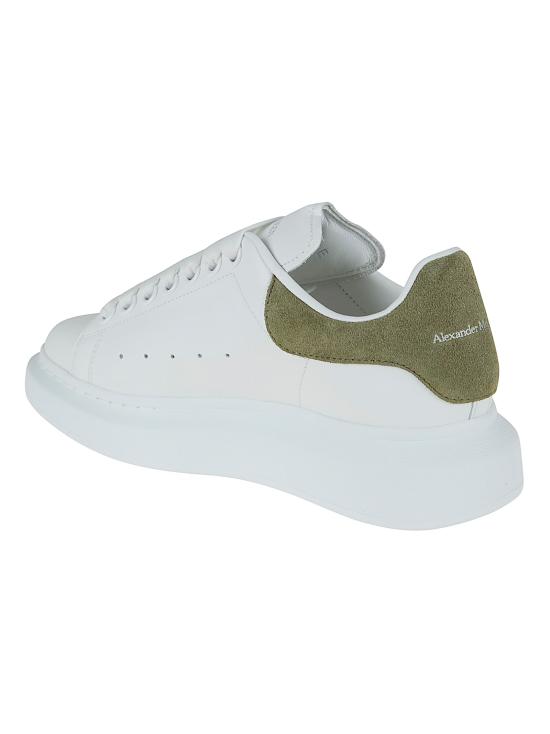 26SS 알렉산더 맥퀸 오버사이즈 드 스니커즈 553680 WIAJV 9225 WHITE OLIVE GREEN - ALEXANDER MCQUEEN