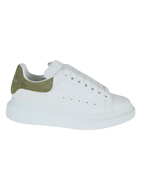 26SS 알렉산더 맥퀸 오버사이즈 드 스니커즈 553680 WIAJV 9225 WHITE OLIVE GREEN