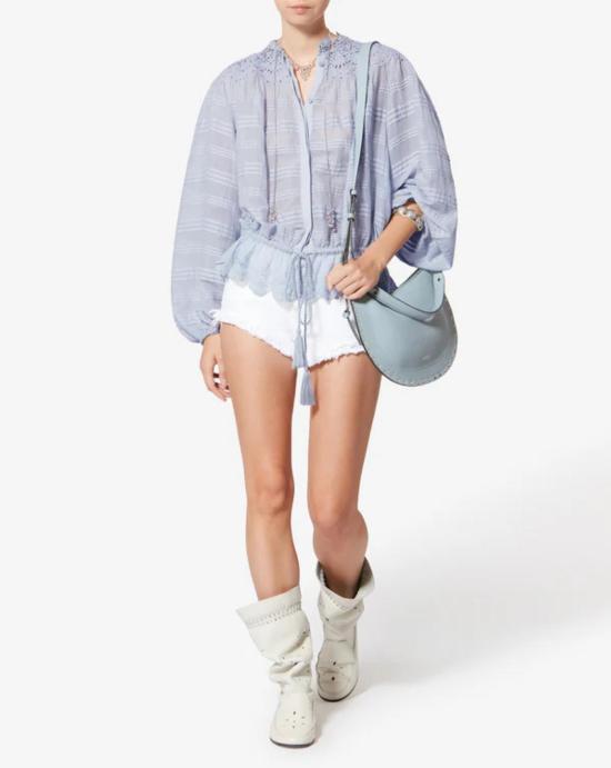 26SS 이자벨마랑 블라우스 HT0767FAD1J05E 30LU Light blue - ISABEL MARANT