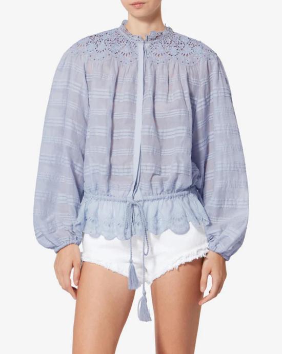 26SS 이자벨마랑 블라우스 HT0767FAD1J05E 30LU Light blue - ISABEL MARANT